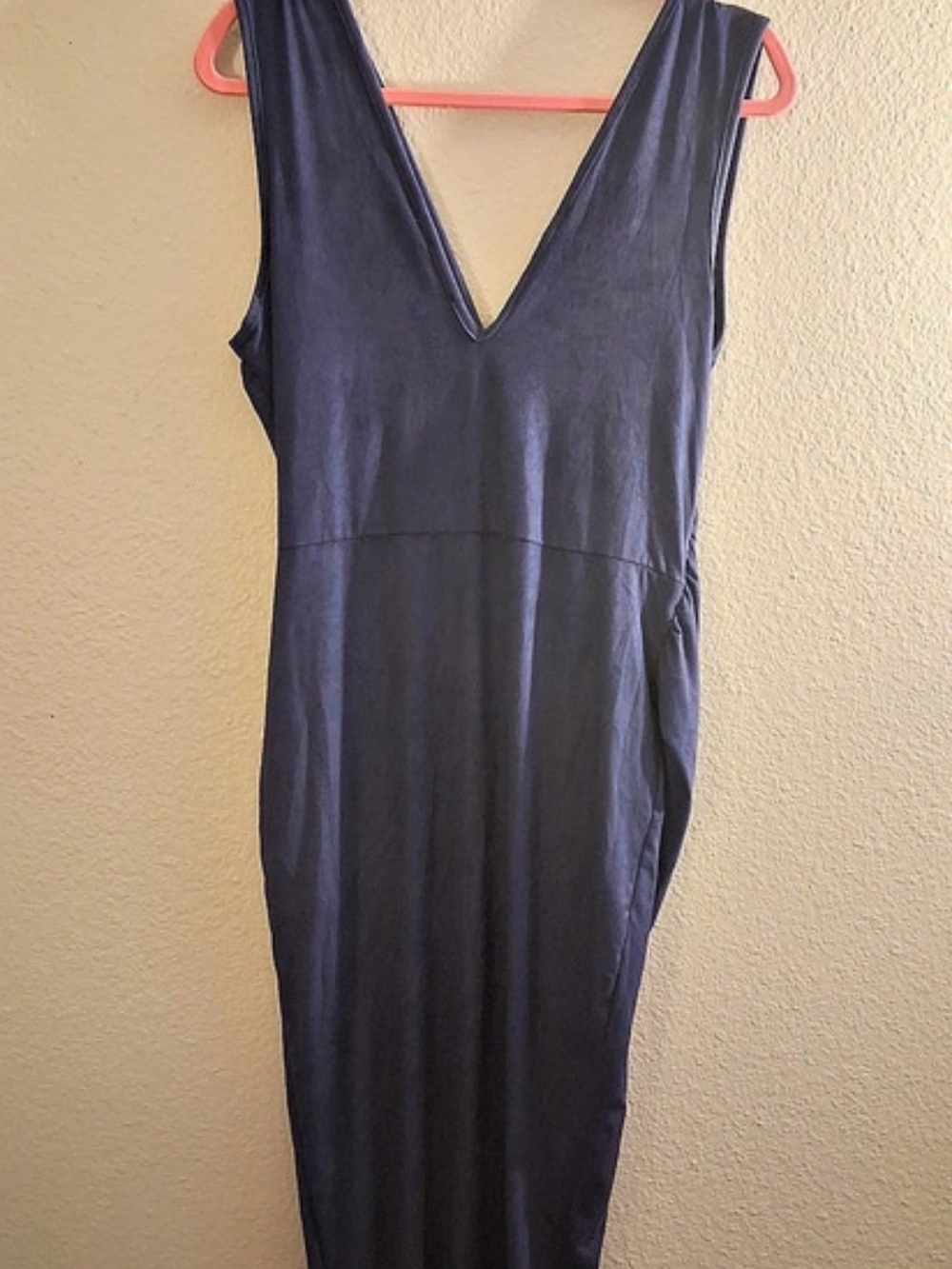 Blue Wrap Midi Dress